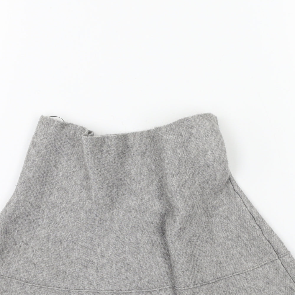 Zara Womens Grey  Knit A-Line Skirt Size M
