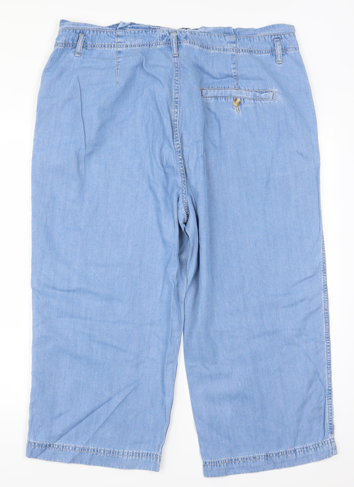 F&F Womens Blue  Denim Cropped Jeans Size 20 L21 in