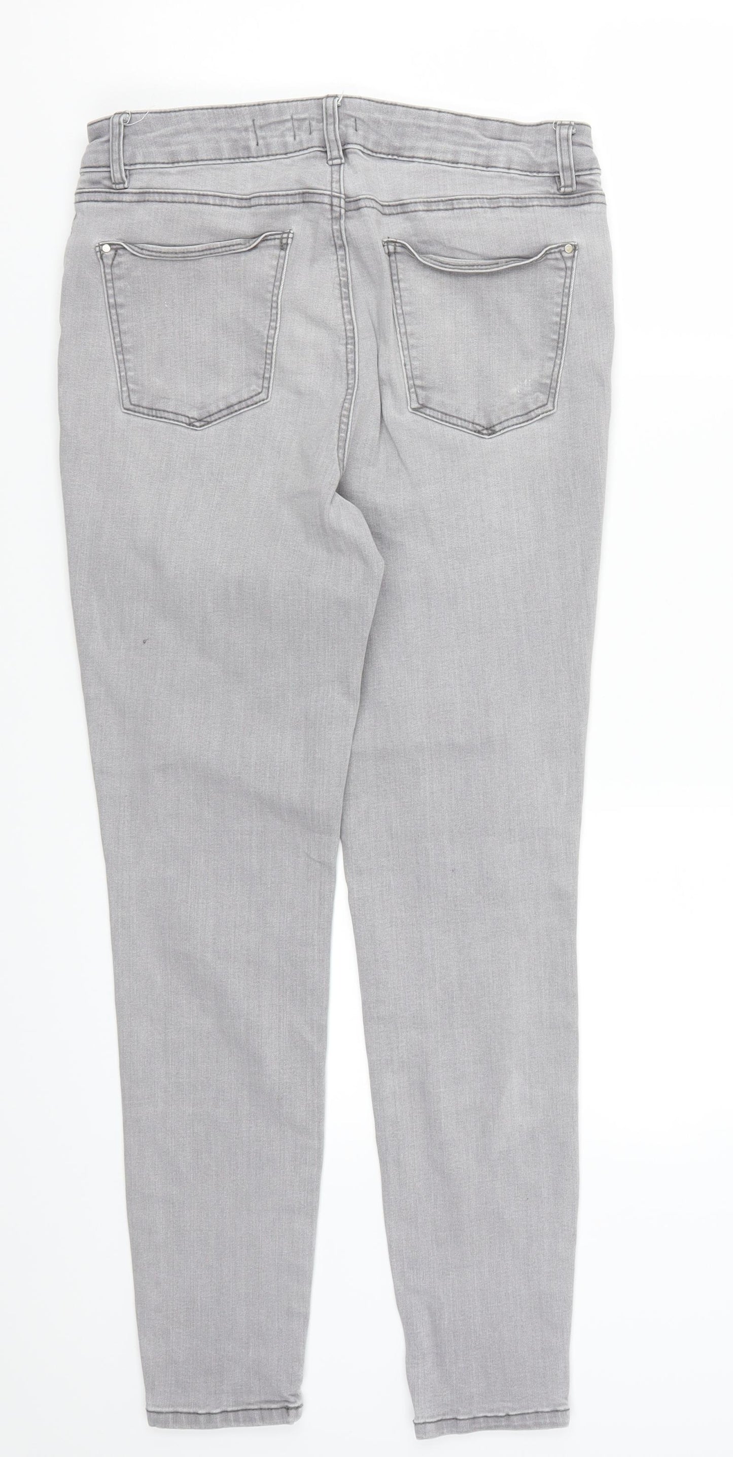 TU Womens Grey  Denim Skinny Jeans Size 12 L28 in