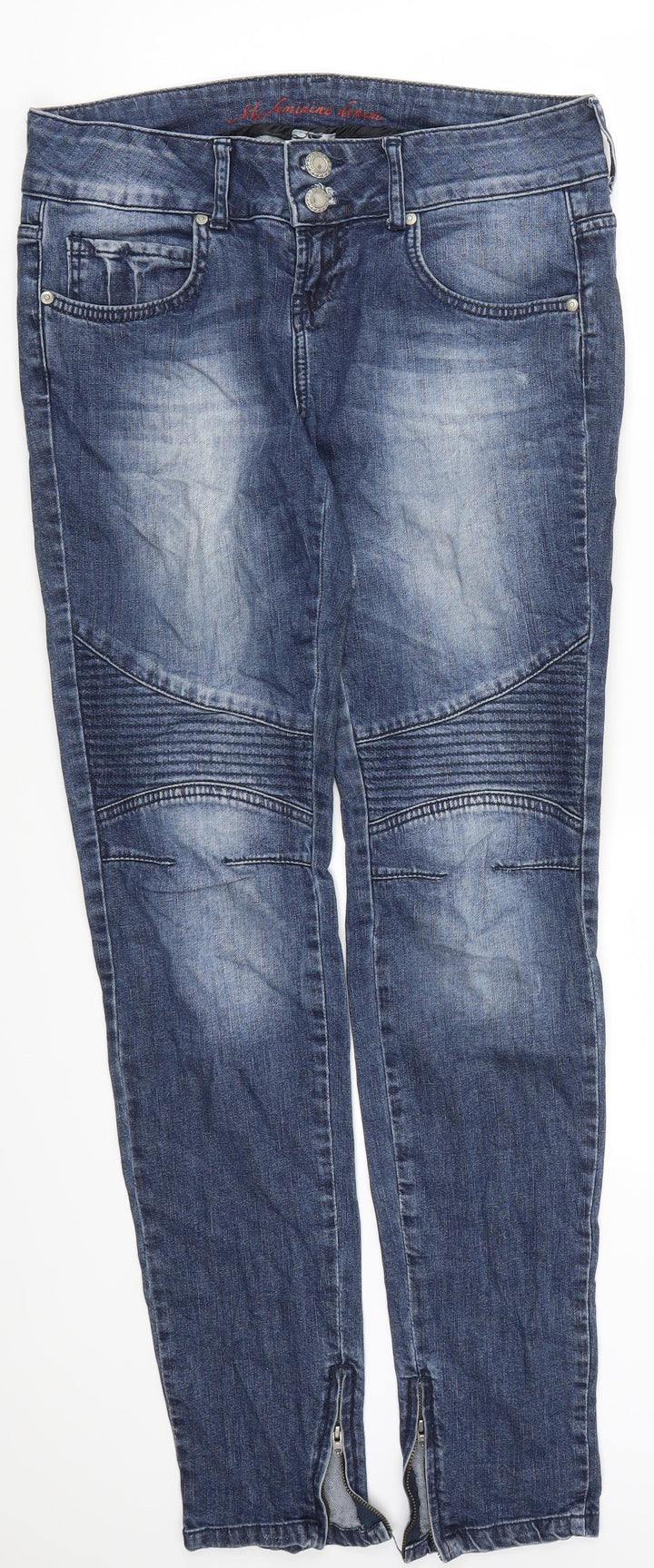 Preworn Womens Blue Denim Skinny Jeans Size 32 in L31 in