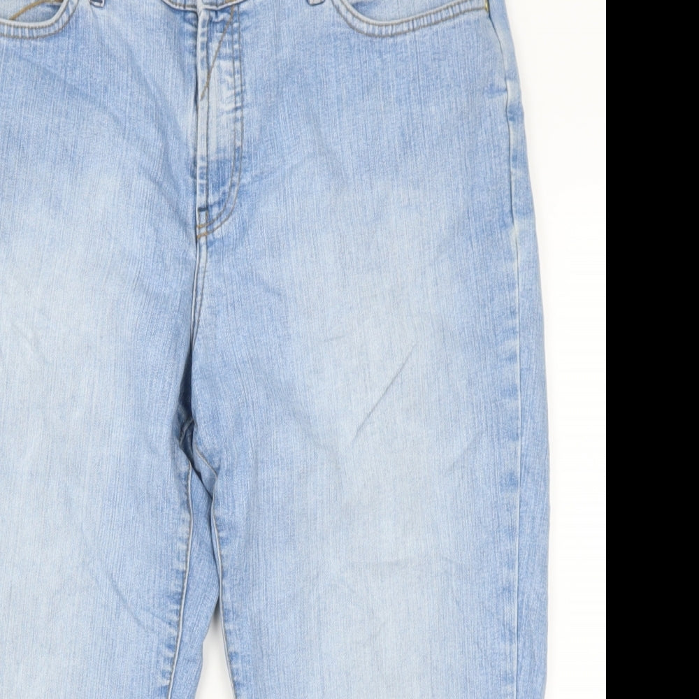Tara Womens Blue  Denim Cropped Jeans Size 16 L22 in