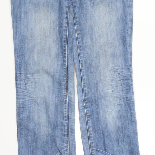 Oxxy Womens Blue  Denim Straight Jeans Size 26 in L33 in