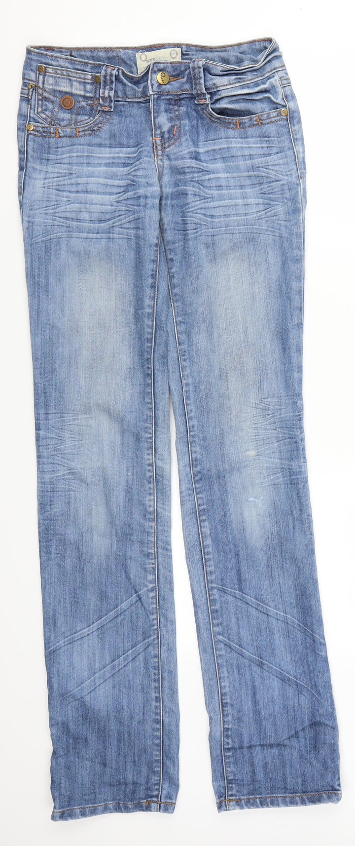 Oxxy Womens Blue  Denim Straight Jeans Size 26 in L33 in