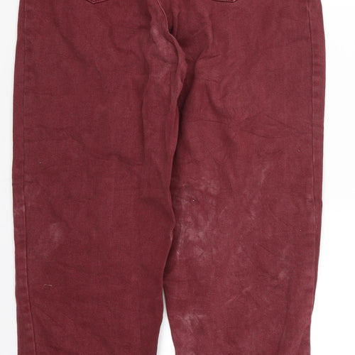 Explorer Womens Red  Denim Mom Jeans Size 8 L29 in