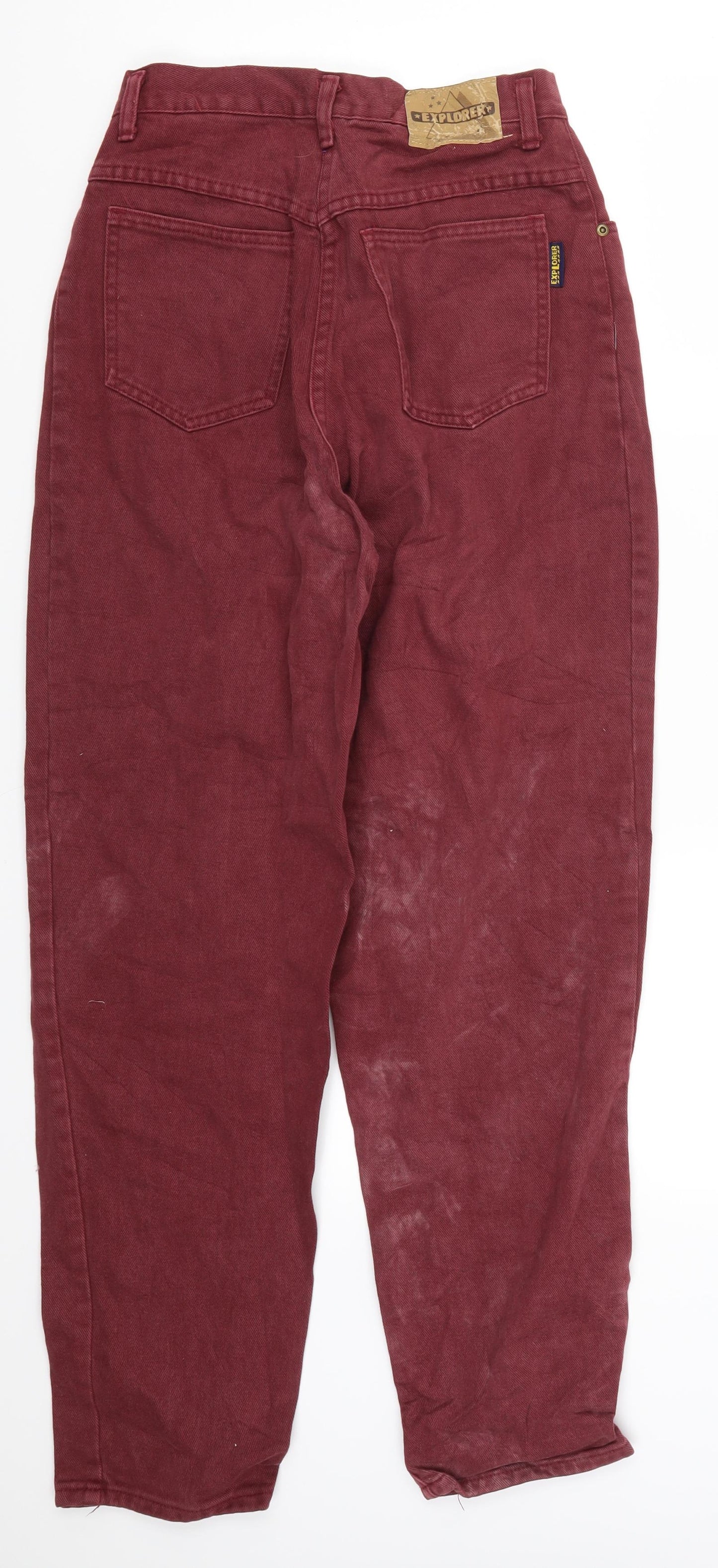 Explorer Womens Red  Denim Mom Jeans Size 8 L29 in