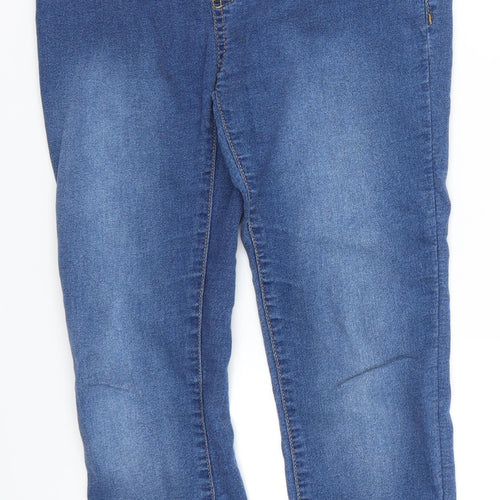 Boohoo Womens Blue  Denim Skinny Jeans Size 8 L28 in