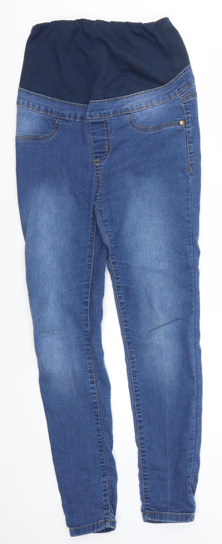 Boohoo Womens Blue Denim Skinny Jeans Size 8 L28 in