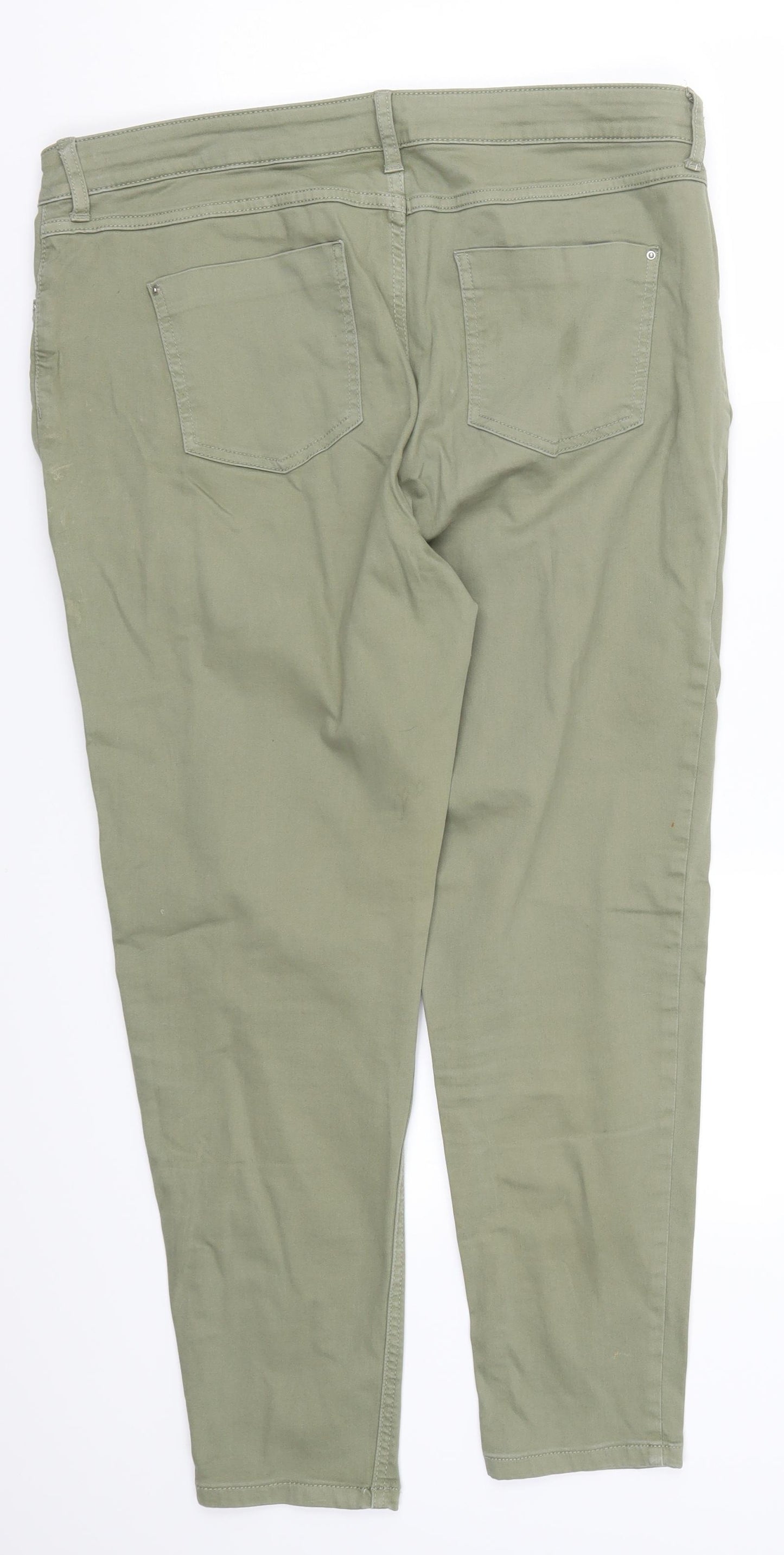 Preworn Womens Green  Denim Jegging Jeans Size 36 in L25 in