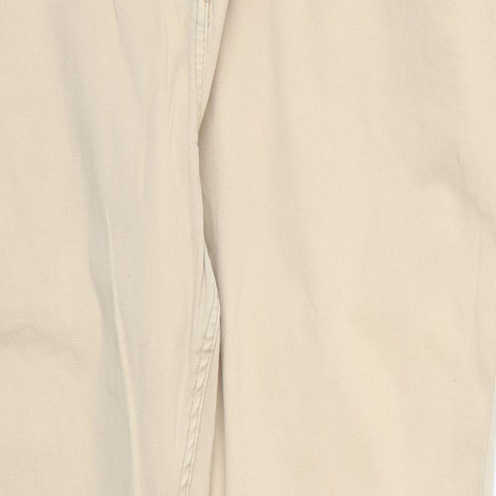 NEXT Womens Beige   Chino Trousers Size 14 L28 in