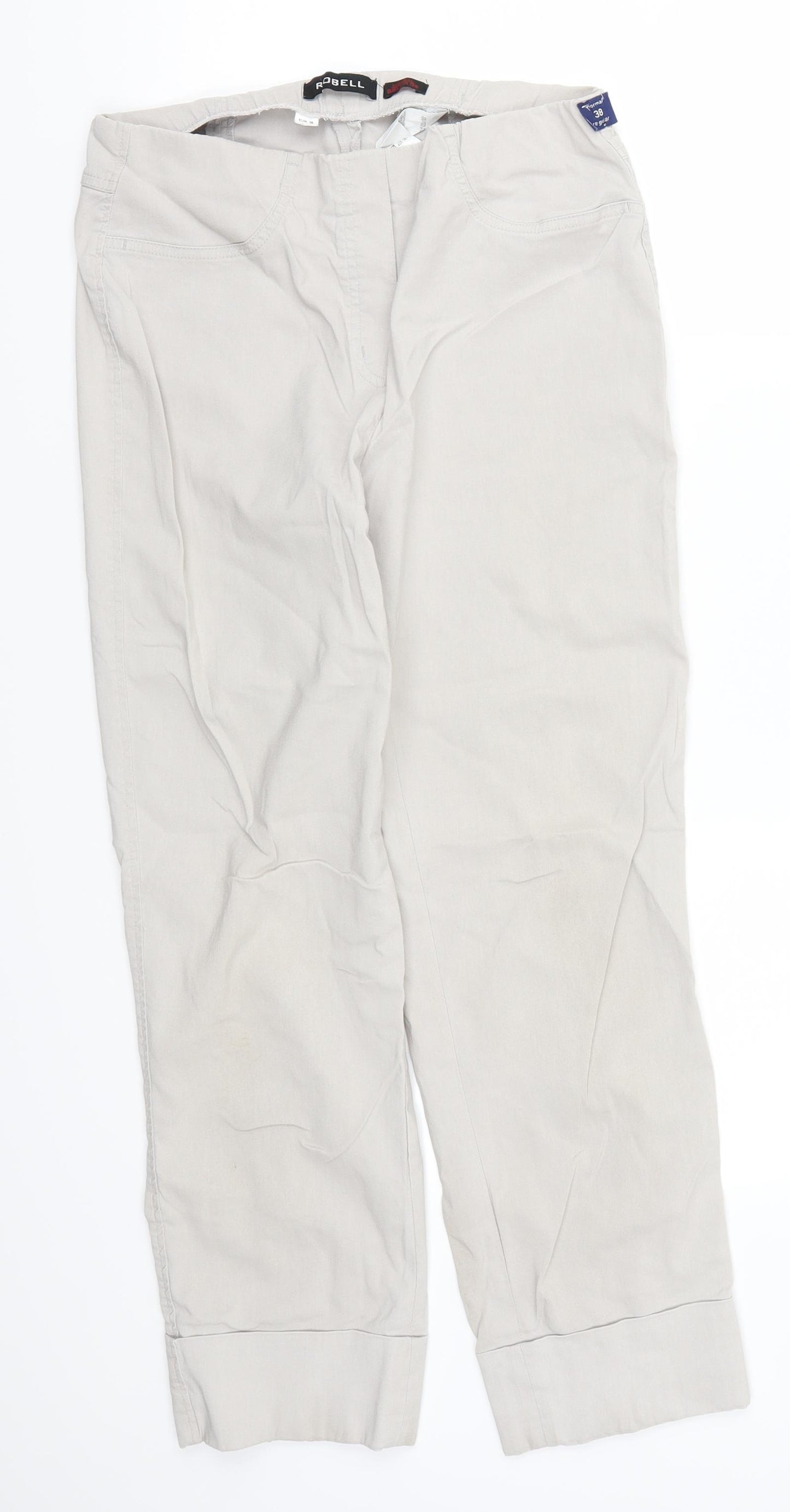 Robell Womens Grey   Cropped Trousers Size 10 L26 in