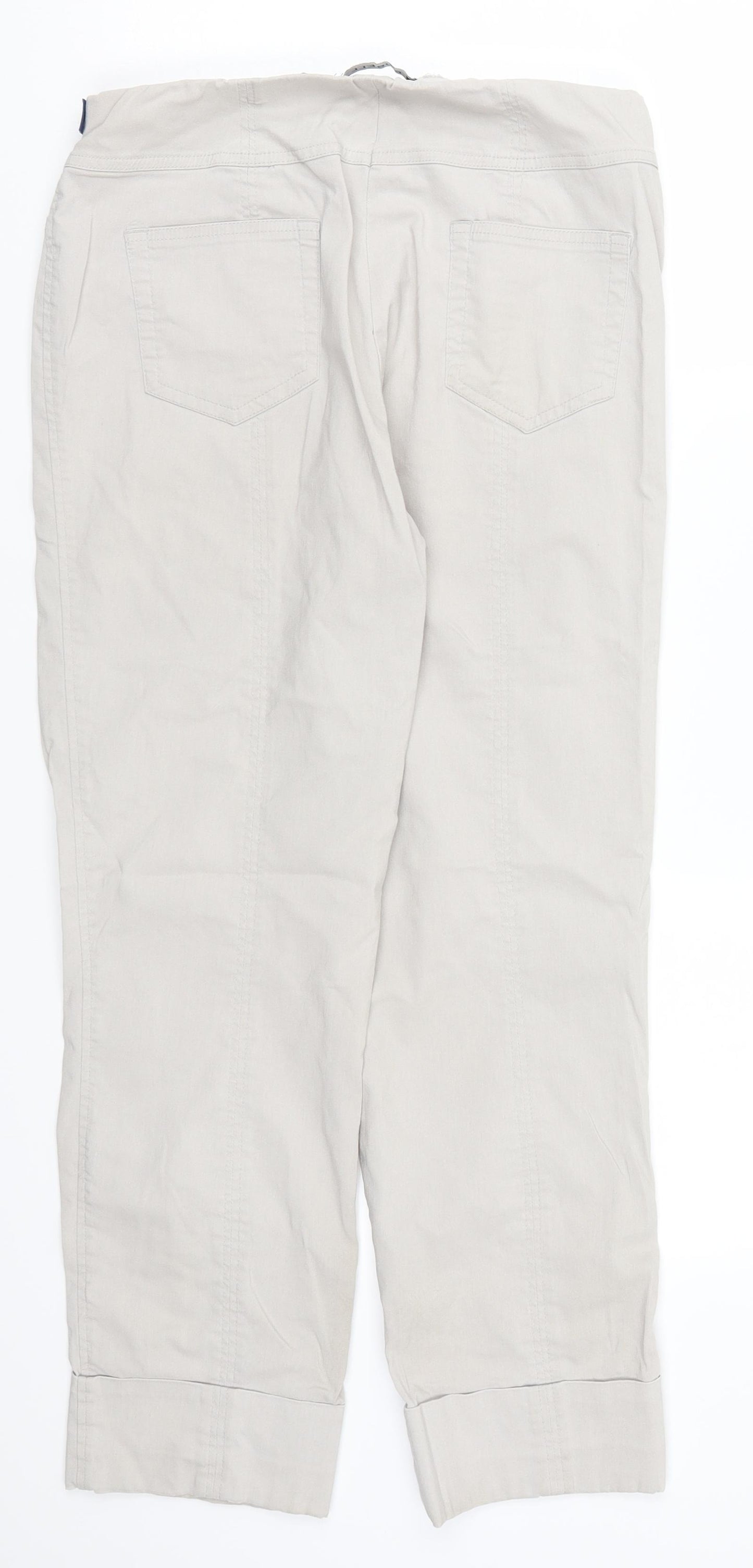 Robell Womens Grey   Cropped Trousers Size 10 L26 in
