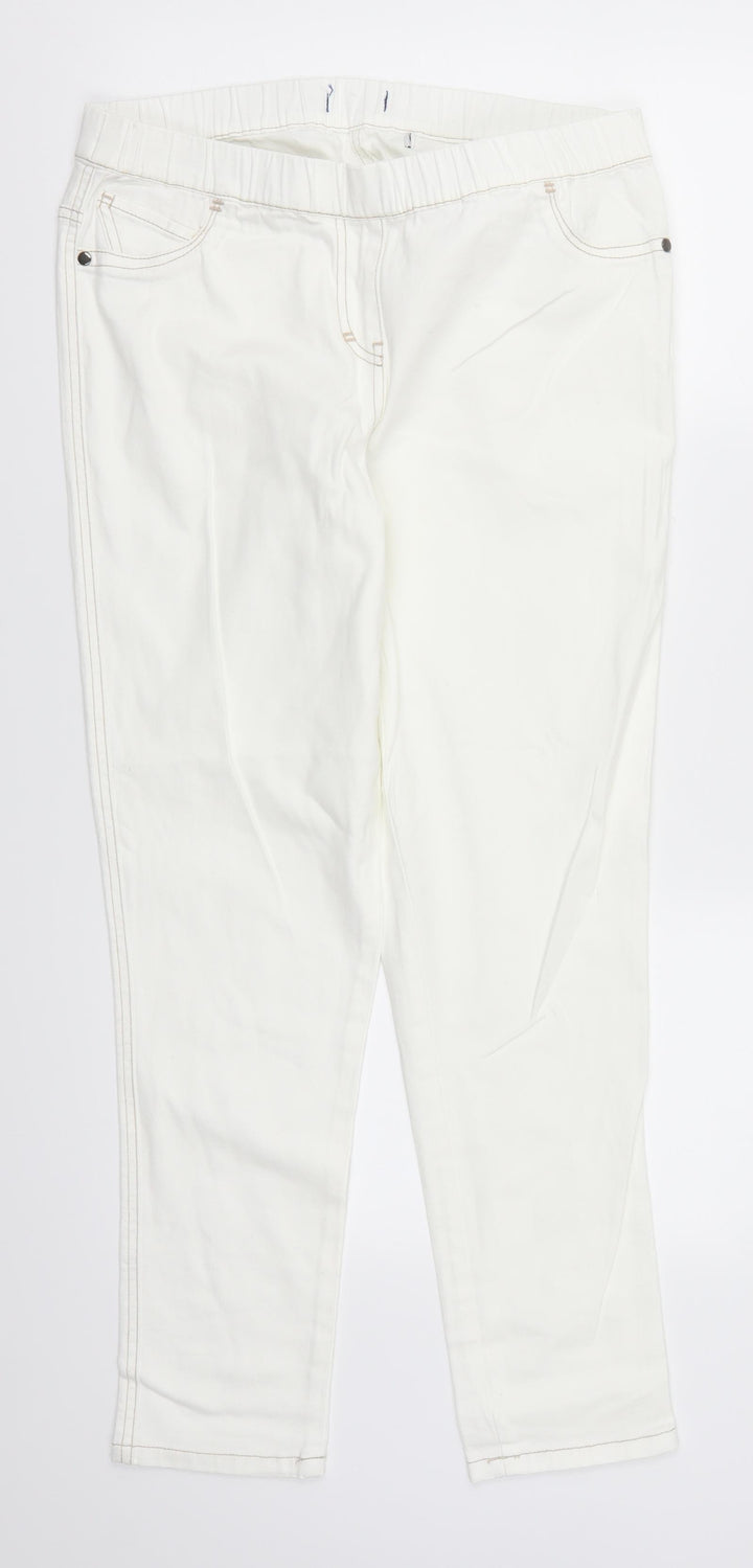 Preworn Womens White  Denim Jegging Jeans Size 30 in L26 in