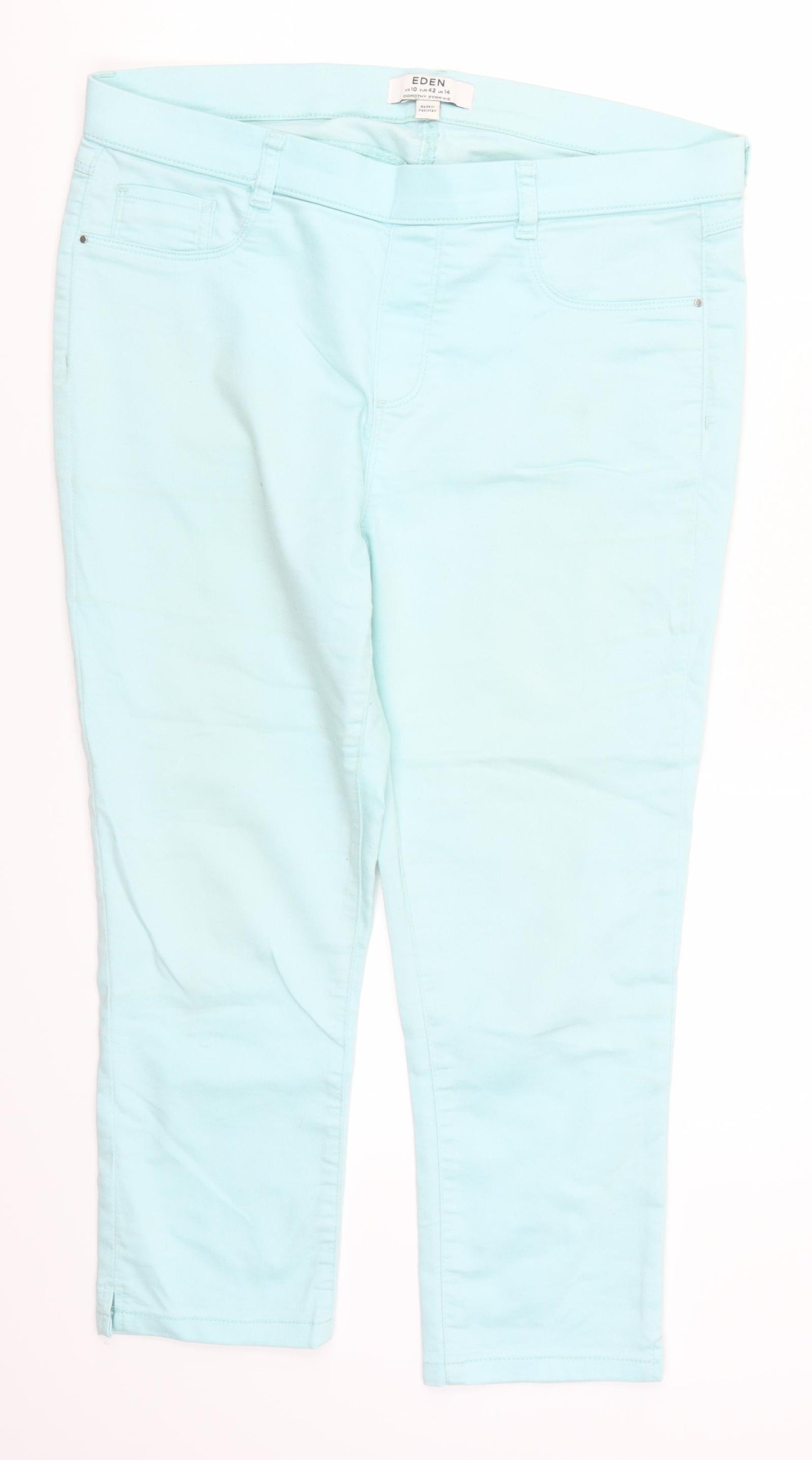 Dorothy Perkins Womens Blue  Denim Cropped Jeans Size 14 L22 in