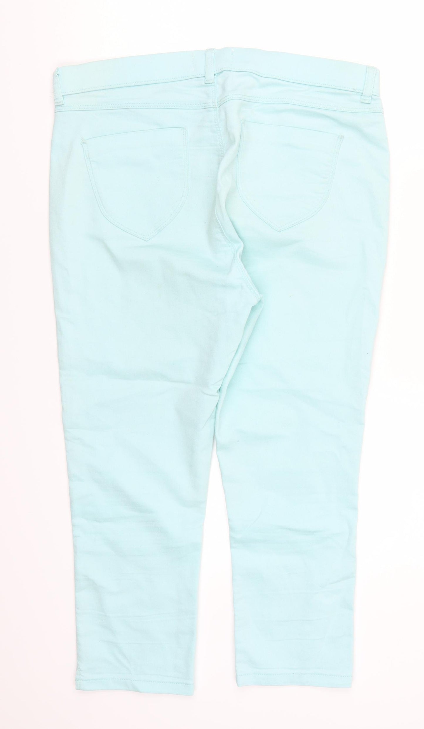 Dorothy Perkins Womens Blue  Denim Cropped Jeans Size 14 L22 in