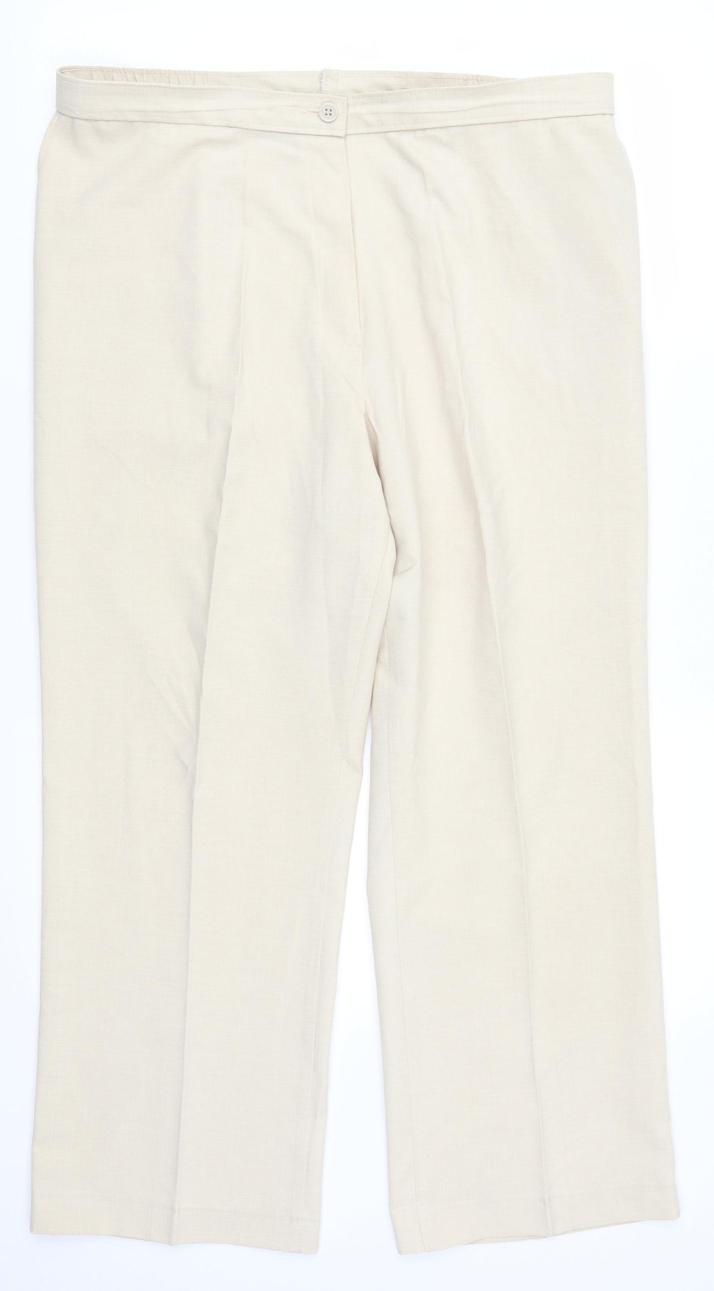 Marks and Spencer Womens Beige   Trousers  Size 37 in L26.5 in