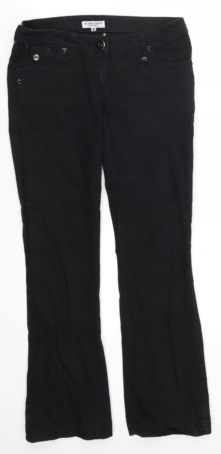 Blind Date Womens Black  Denim Straight Jeans Size M L30 in