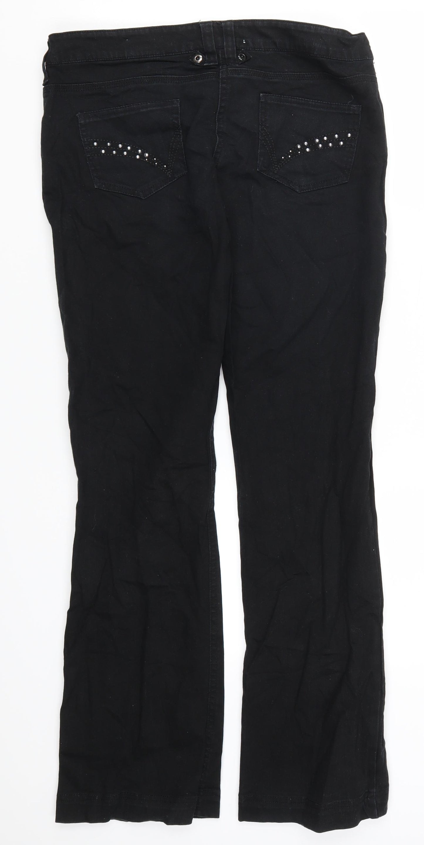 Blind Date Womens Black  Denim Straight Jeans Size M L30 in