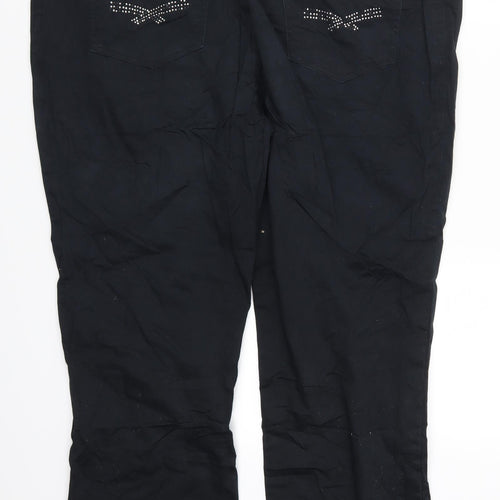 Querdani Womens Black   Trousers  Size 40 in L27 in