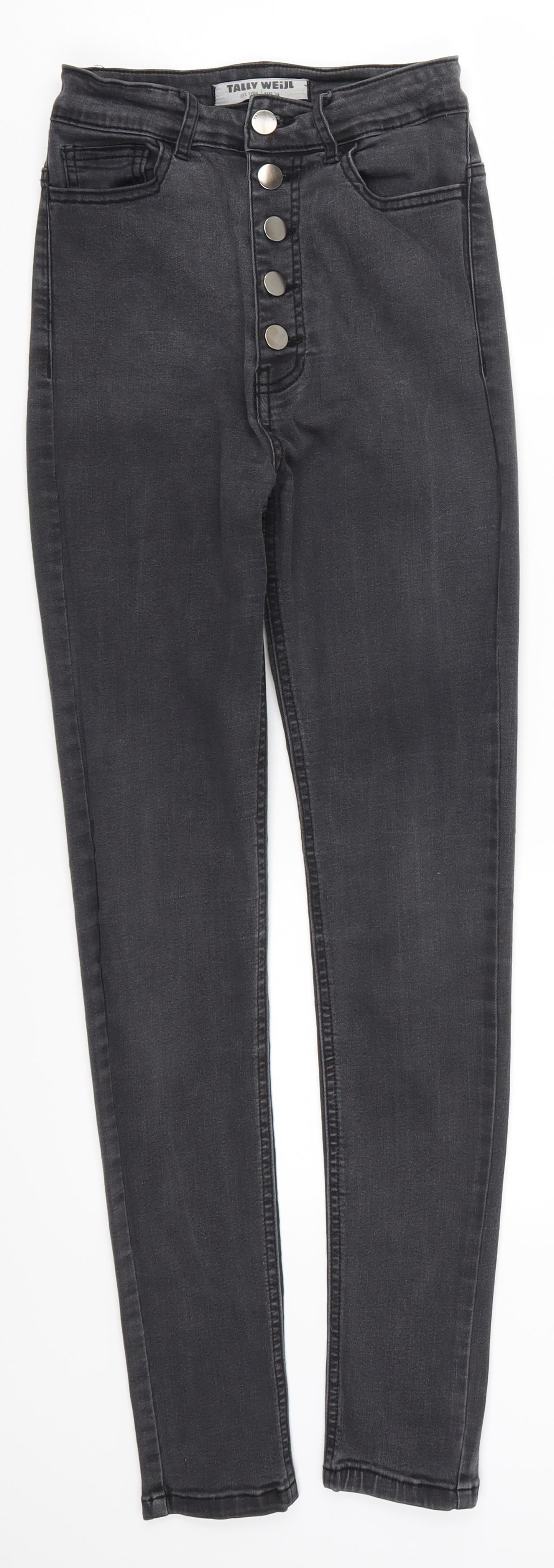 TALLY WEiJL Womens Grey  Denim Skinny Jeans Size 6 L27.5 in