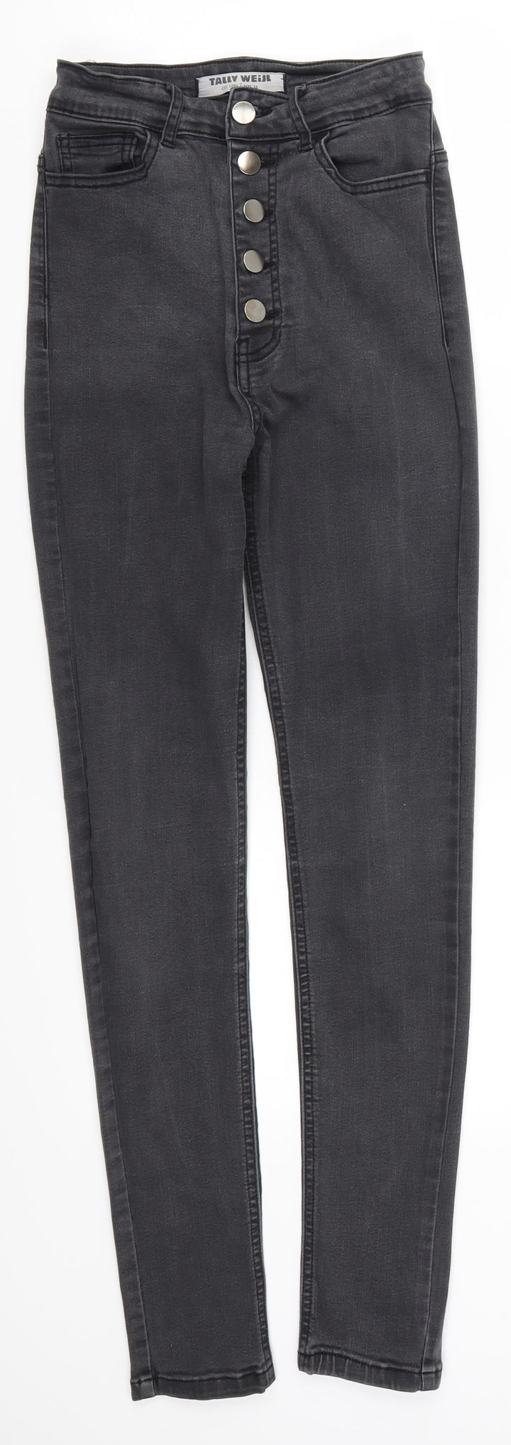TALLY WEiJL Womens Grey  Denim Skinny Jeans Size 6 L27.5 in