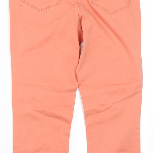 Papaya Womens Orange  Denim Cropped Jeans Size 10 L23 in