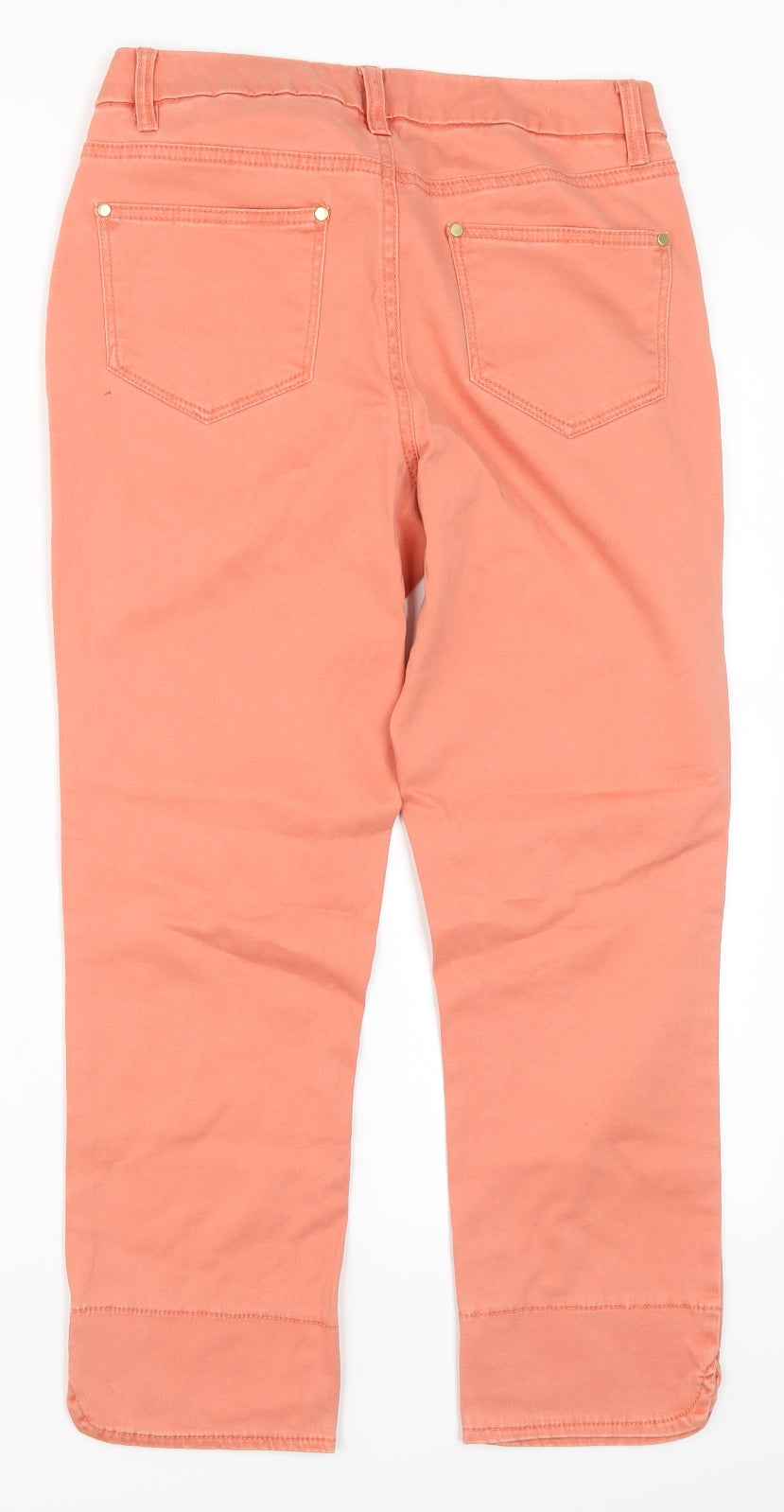 Papaya Womens Orange  Denim Cropped Jeans Size 10 L23 in