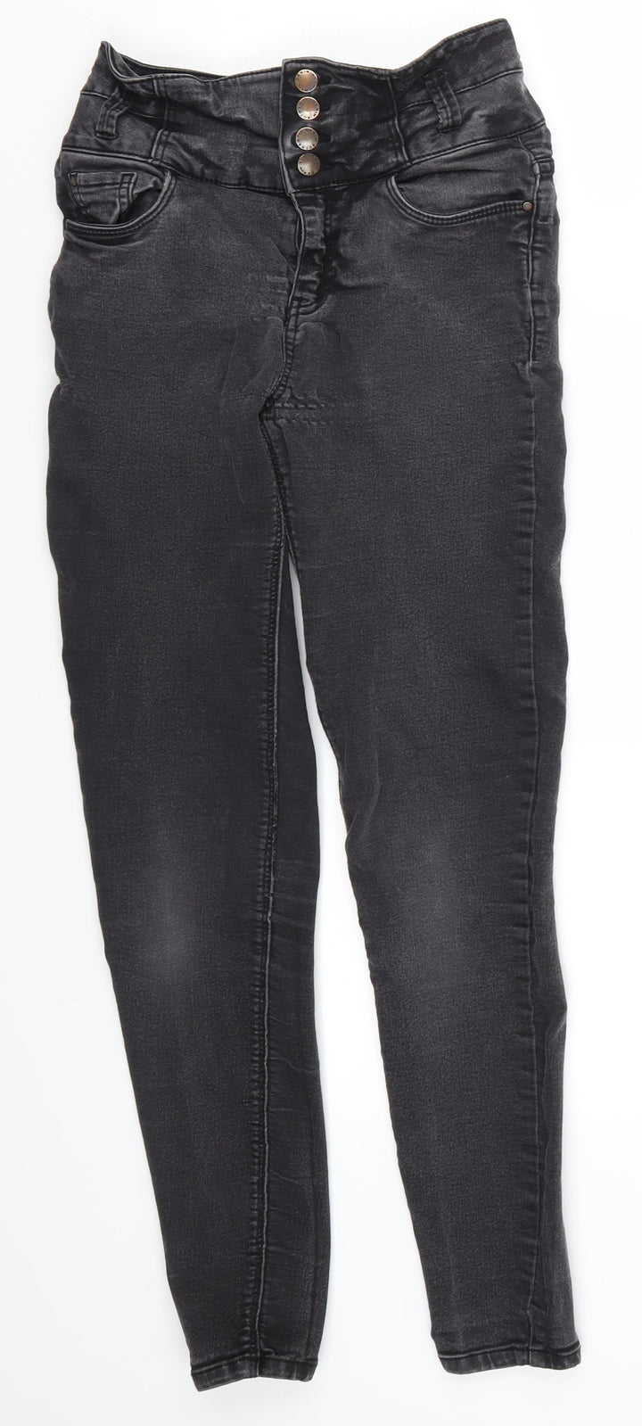 New Look Womens Grey  Denim Skinny Jeans Size 8 L26 in