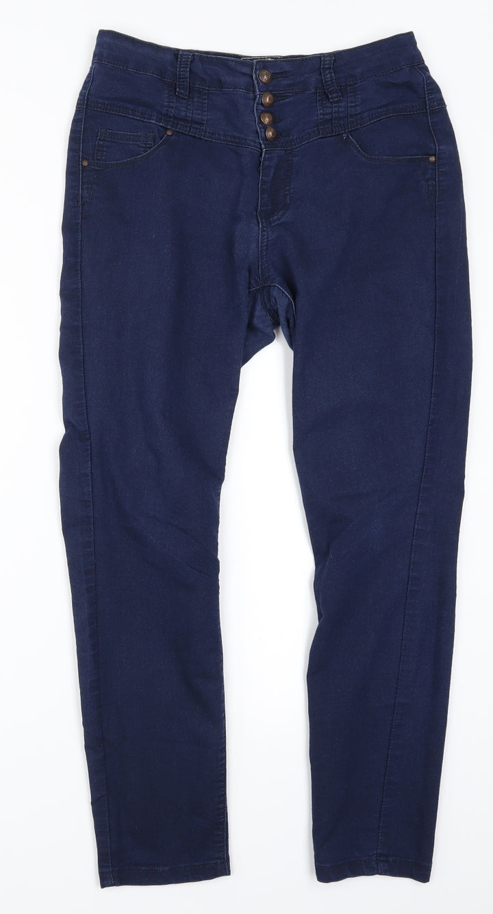Yes Yes Womens Blue Denim Skinny Jeans Size 14 L27 in