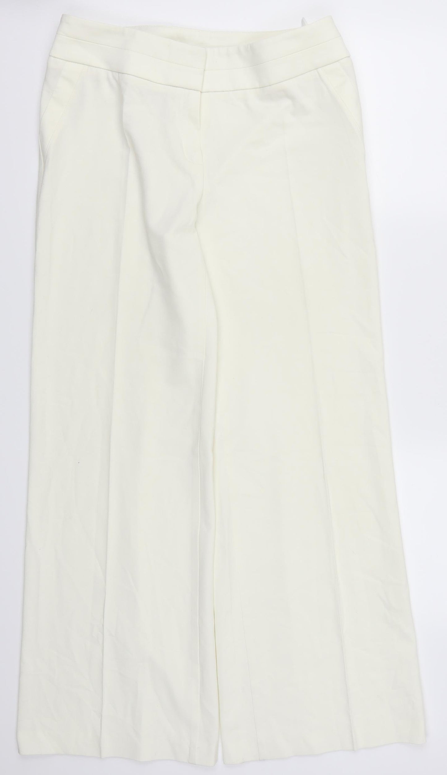 Marks and Spencer Womens White   Trousers  Size 12 L29 in - Cream
