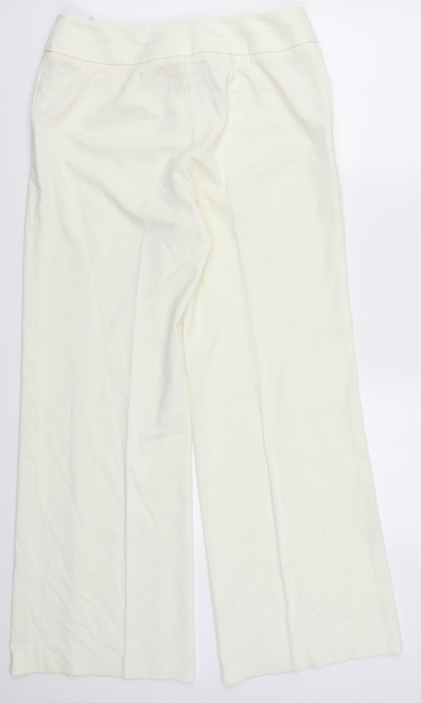 Marks and Spencer Womens White   Trousers  Size 12 L29 in - Cream