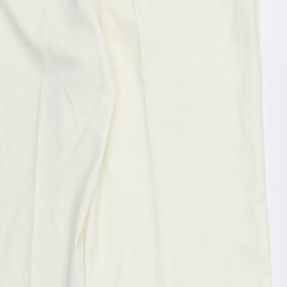 Marks and Spencer Womens White   Trousers  Size 12 L29 in - Cream