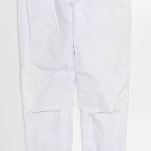DS Fashion Womens White  Denim Skinny Jeans Size 8 L30 in