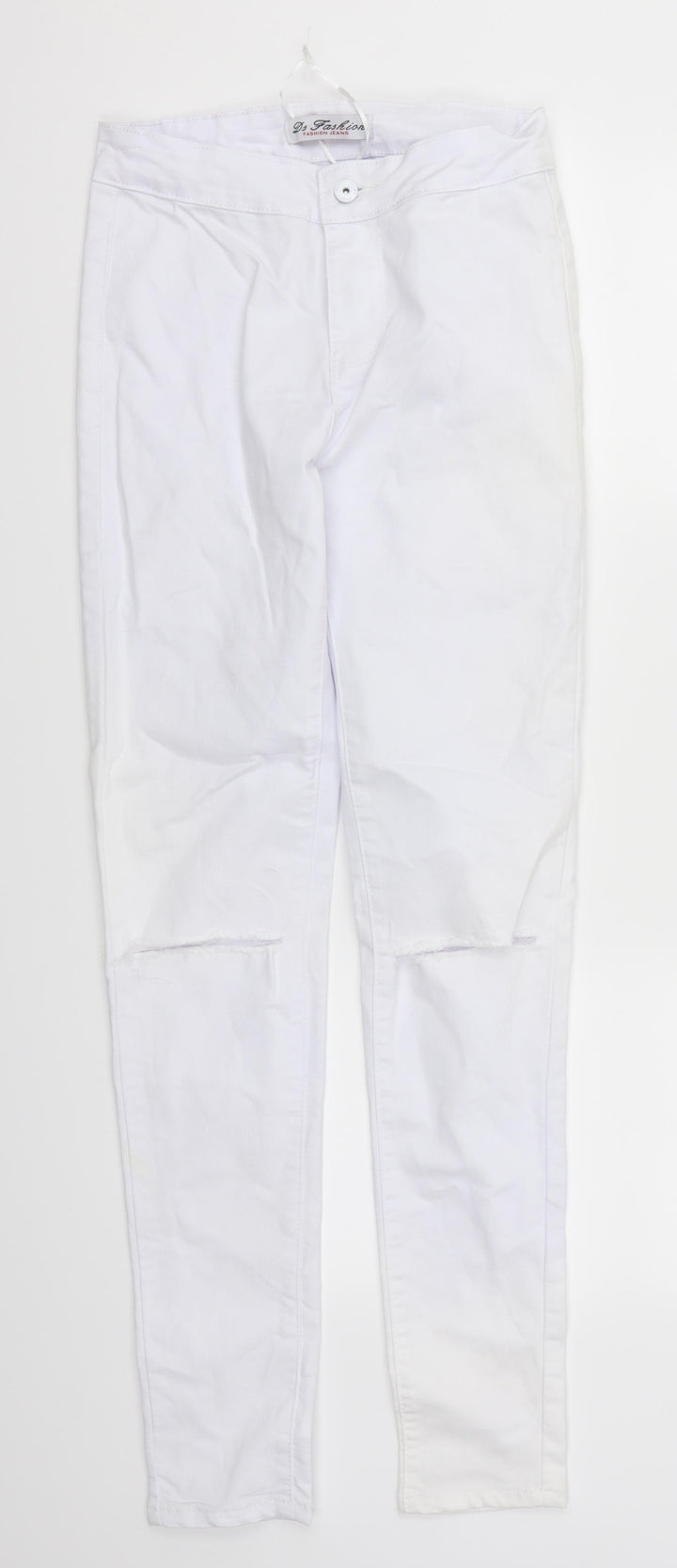 DS Fashion Womens White  Denim Skinny Jeans Size 8 L30 in