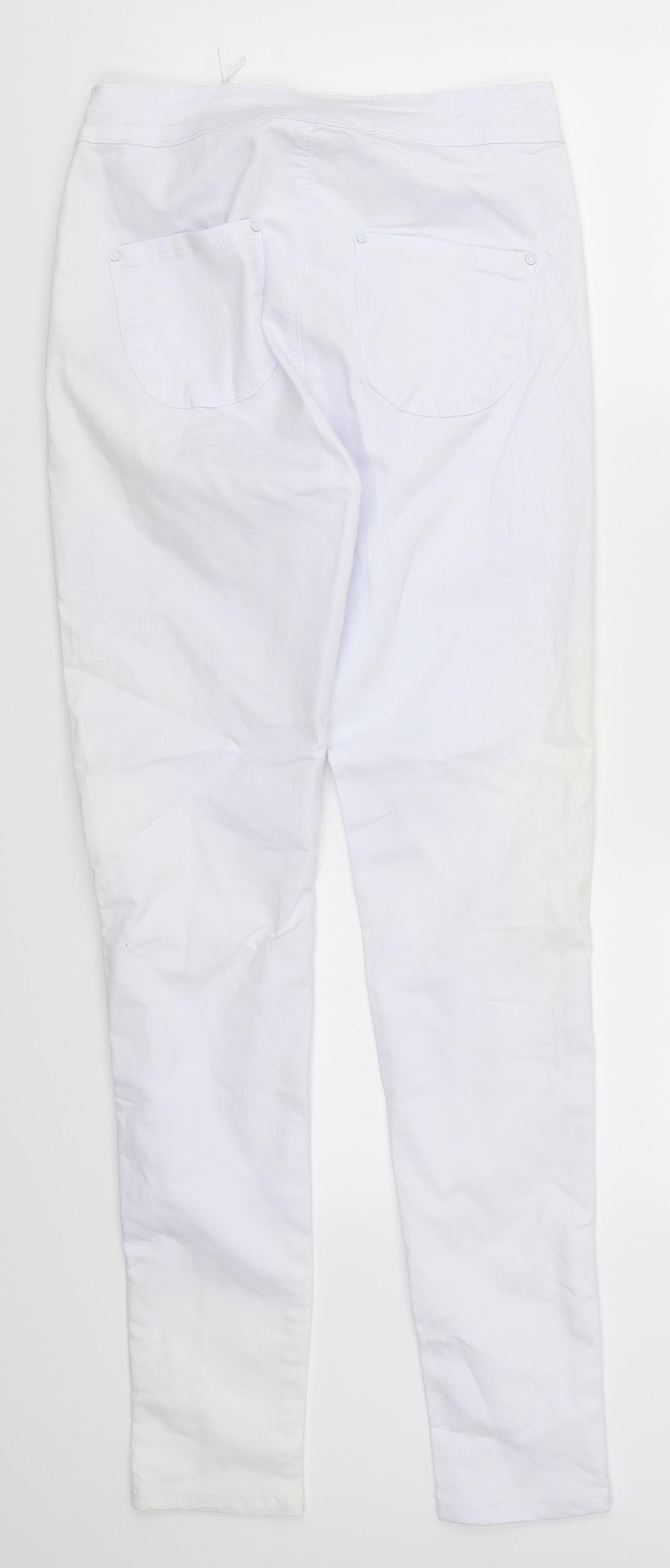 DS Fashion Womens White  Denim Skinny Jeans Size 8 L30 in