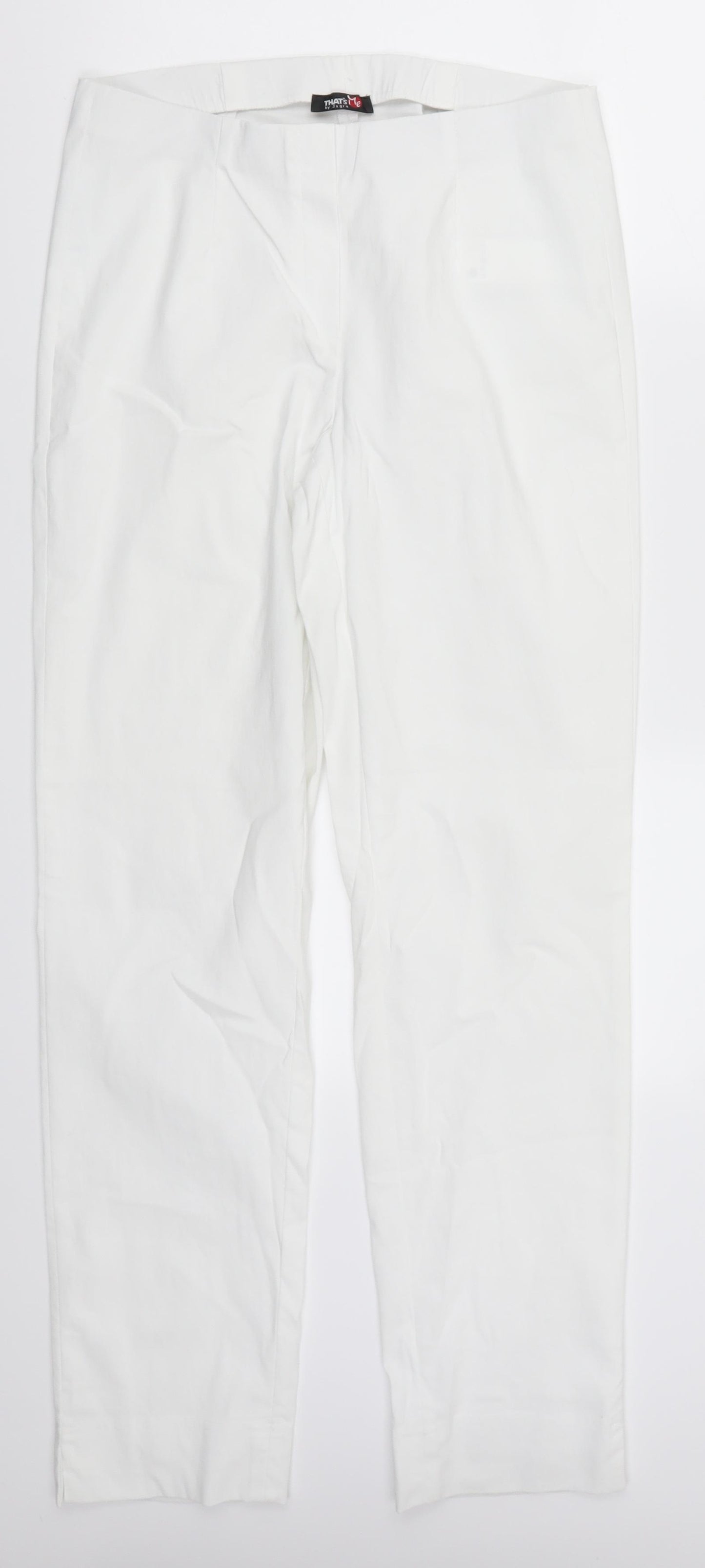 Jagro Womens White   Trousers  Size 12 L30 in