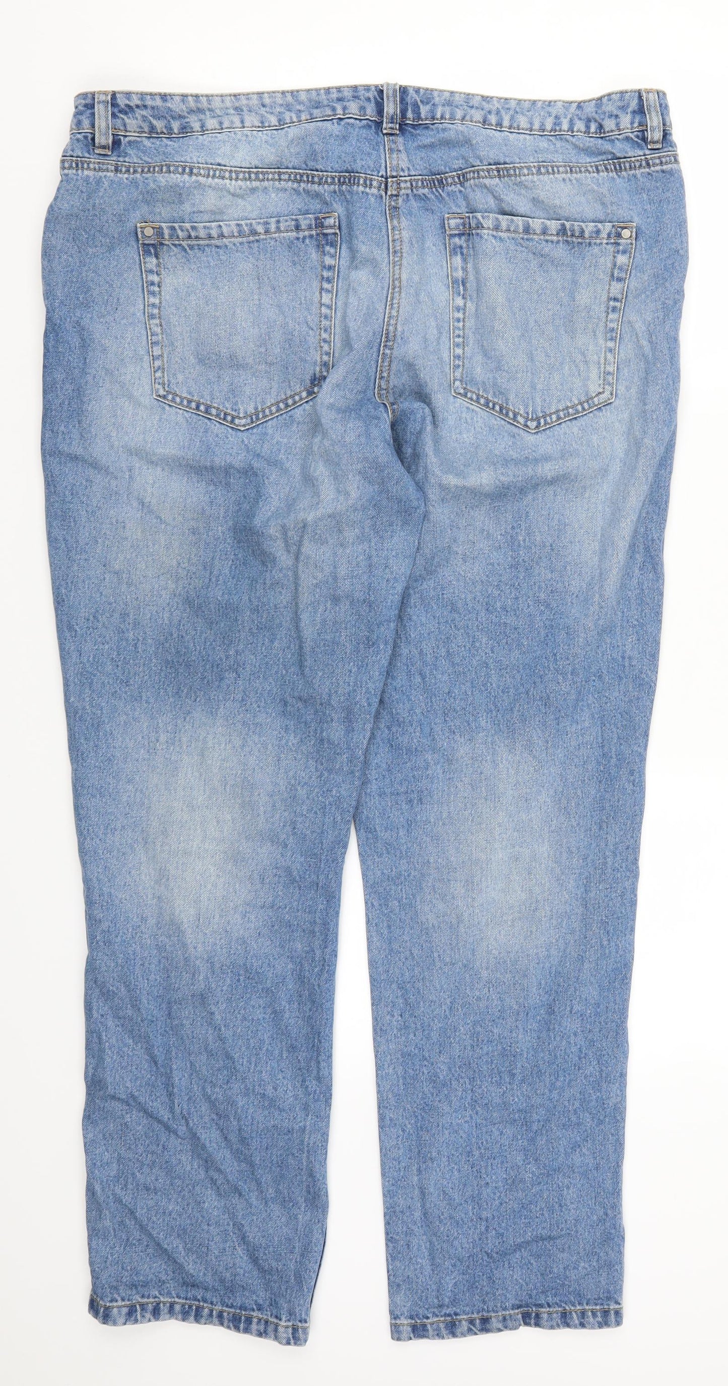 NEXT Womens Blue  Denim Straight Jeans Size 16 L29 in
