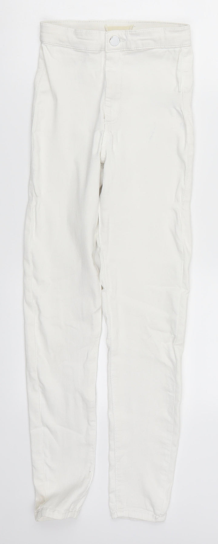 Topshop Womens White Denim Skinny Jeans Size 25 in L25 in