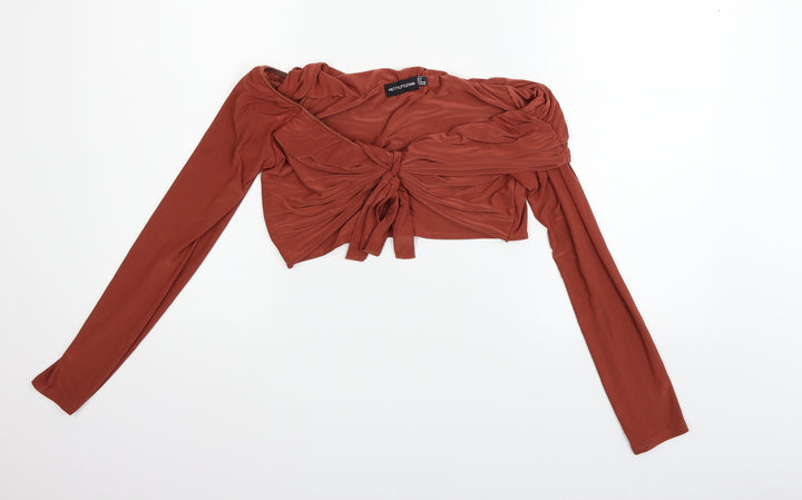 PRETTYLITTLETHING Womens Red   Basic Blouse Size 12