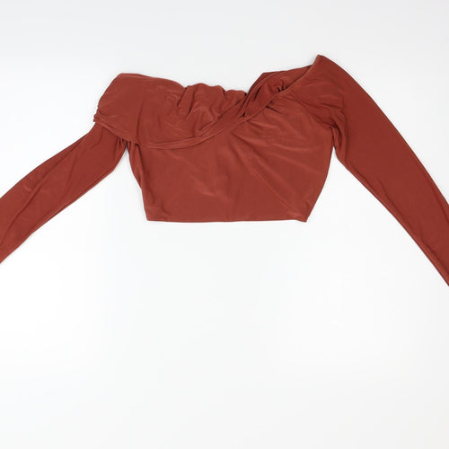 PRETTYLITTLETHING Womens Red   Basic Blouse Size 12