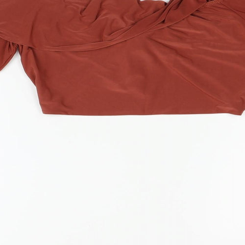 PRETTYLITTLETHING Womens Red   Basic Blouse Size 12
