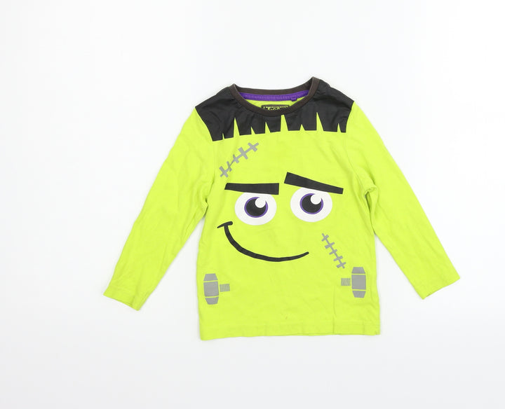 TU Boys Green Houndstooth  Basic T-Shirt Size 12-18 Months