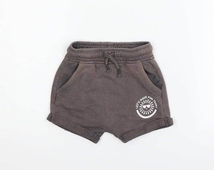 NEXT Boys Brown Cropped Trousers Size 12-18 Months