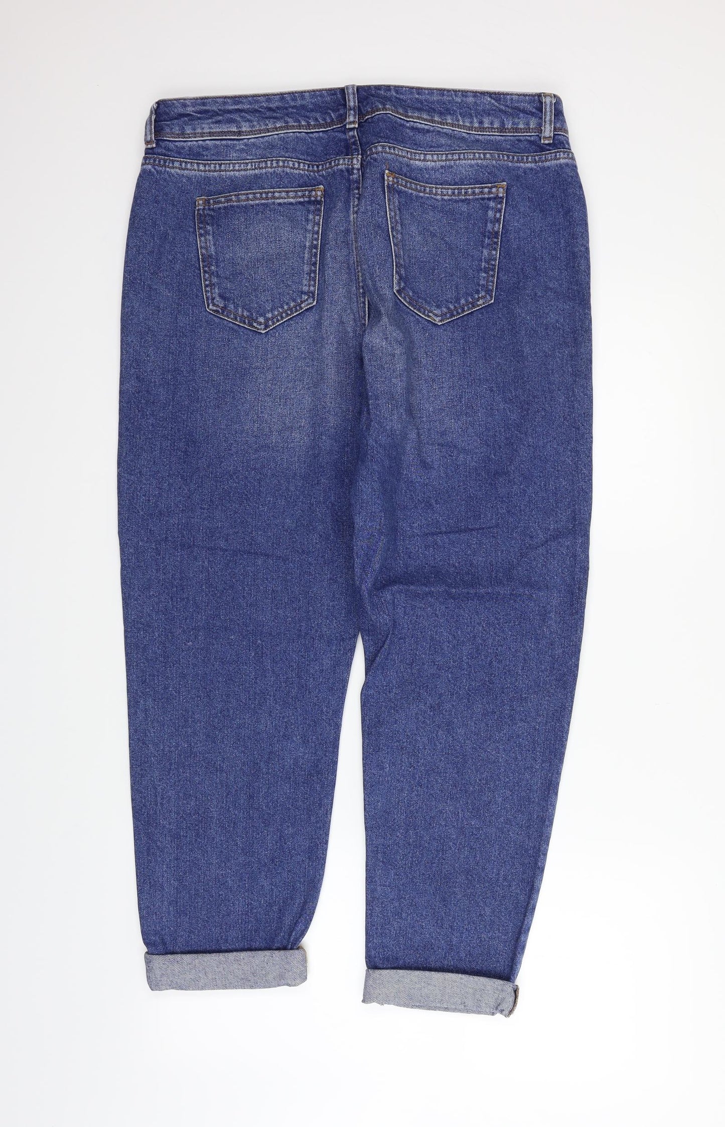 Marks and Spencer Womens Blue   Straight Jeans Size 14 L25 in