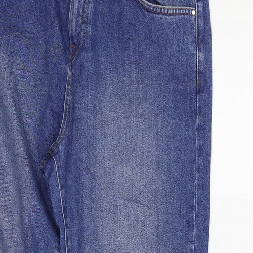 Marks and Spencer Womens Blue   Straight Jeans Size 14 L25 in