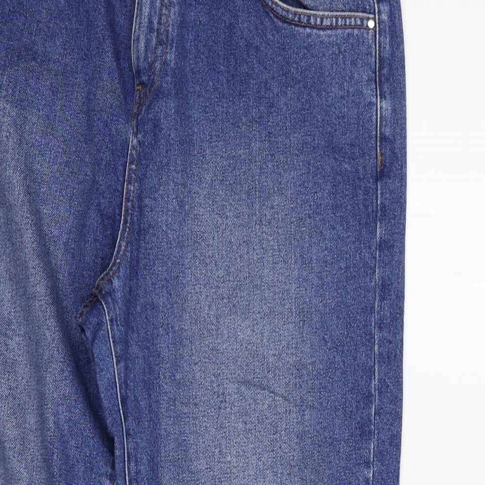 Marks and Spencer Womens Blue   Straight Jeans Size 14 L25 in