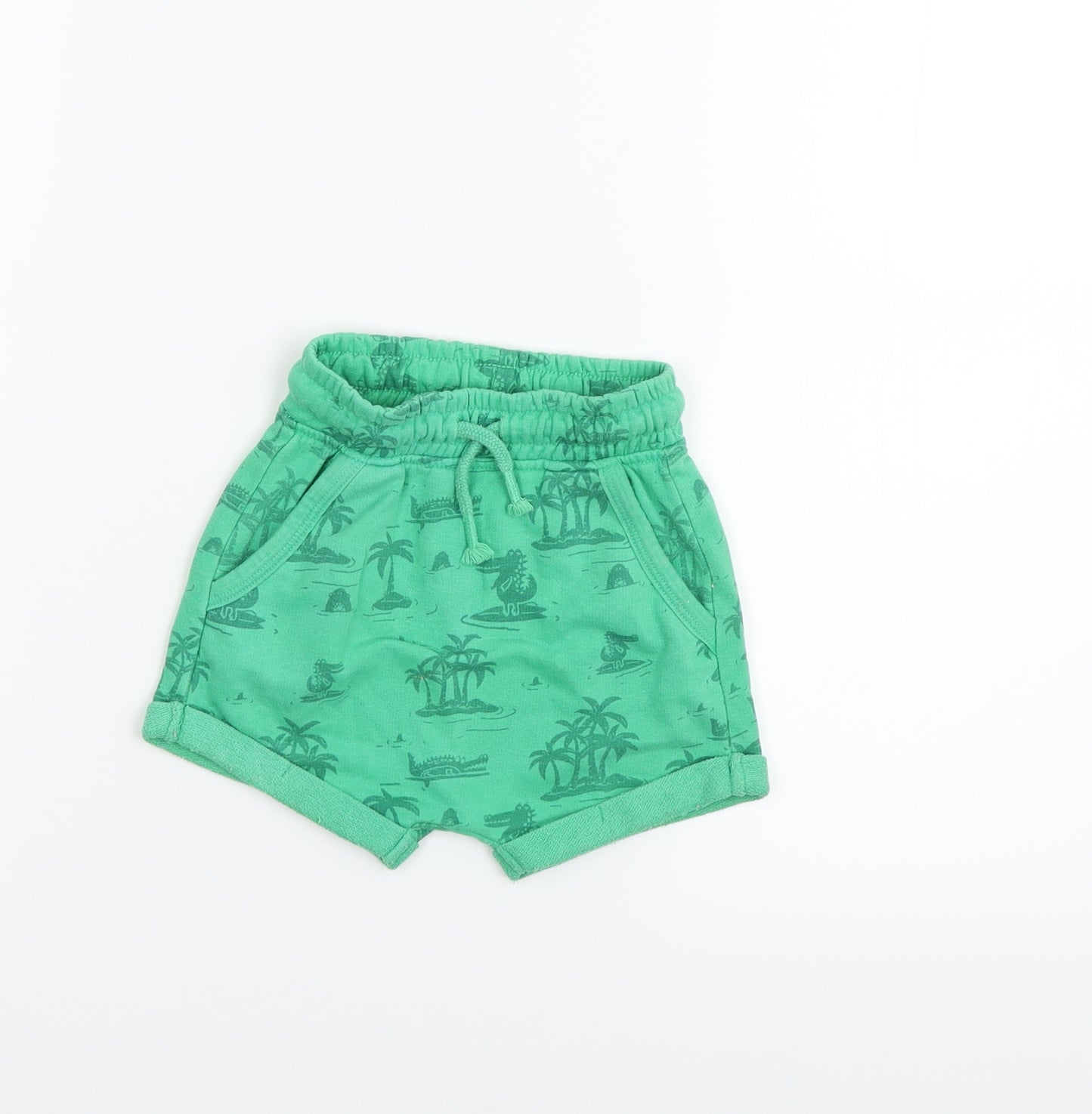 George Boys Green   Cropped Trousers Size 12-18 Months