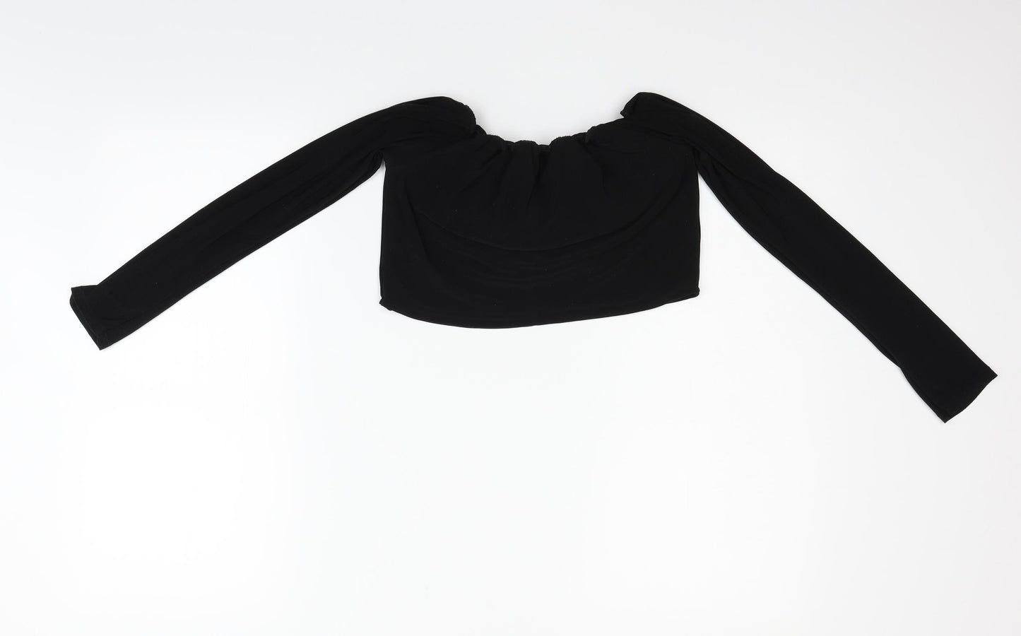 PRETTYLITTLETHING Womens Black   Basic Blouse Size 12