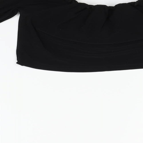 PRETTYLITTLETHING Womens Black   Basic Blouse Size 12