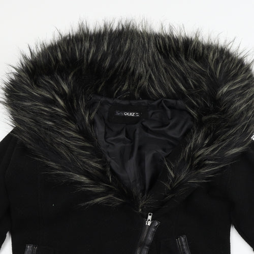 Quiz Womens Black   Jacket  Size 8