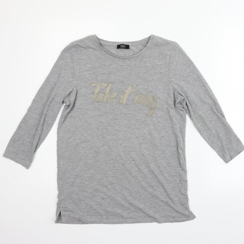 F&F Womens Grey   Basic T-Shirt Size 6